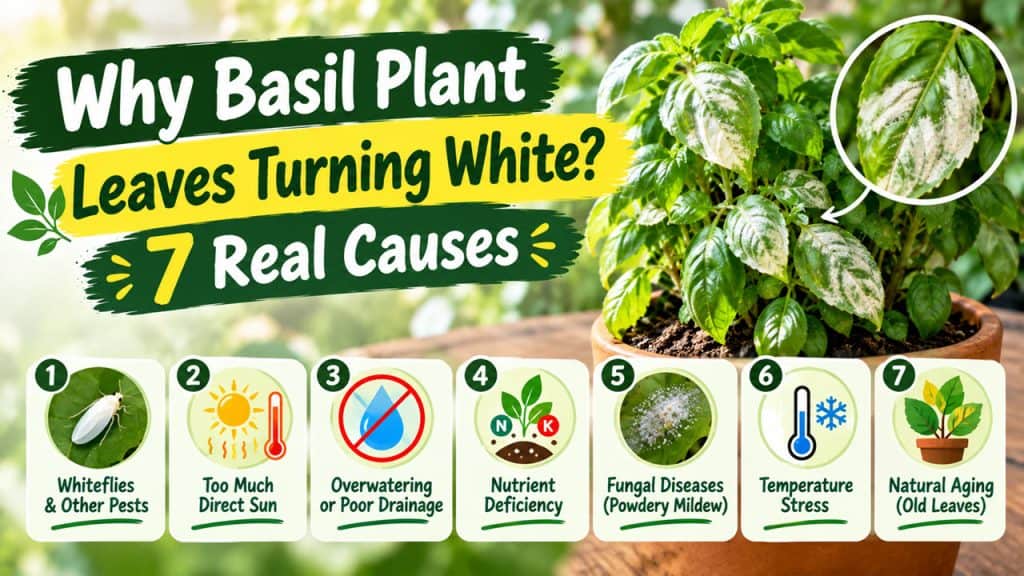 Why Basil Plant Leaves Turning White